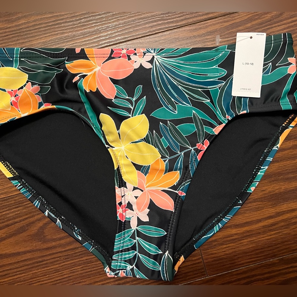 Youth old navy floral tropical bikini bottoms